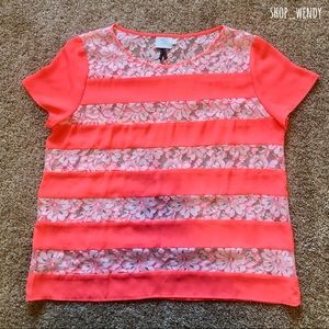 Anthropologie | HD in Paris Lace Stripe Top Sz 14